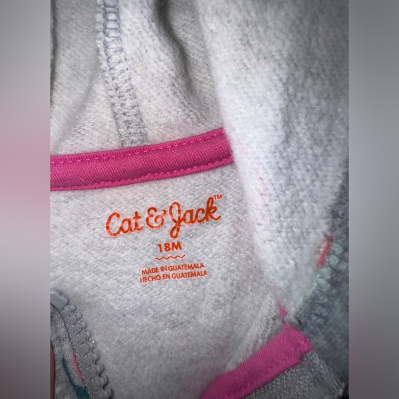 Cat & Jack 18M Rainbow Hooded Gray Jacket- 2T - Picture 3 of 5